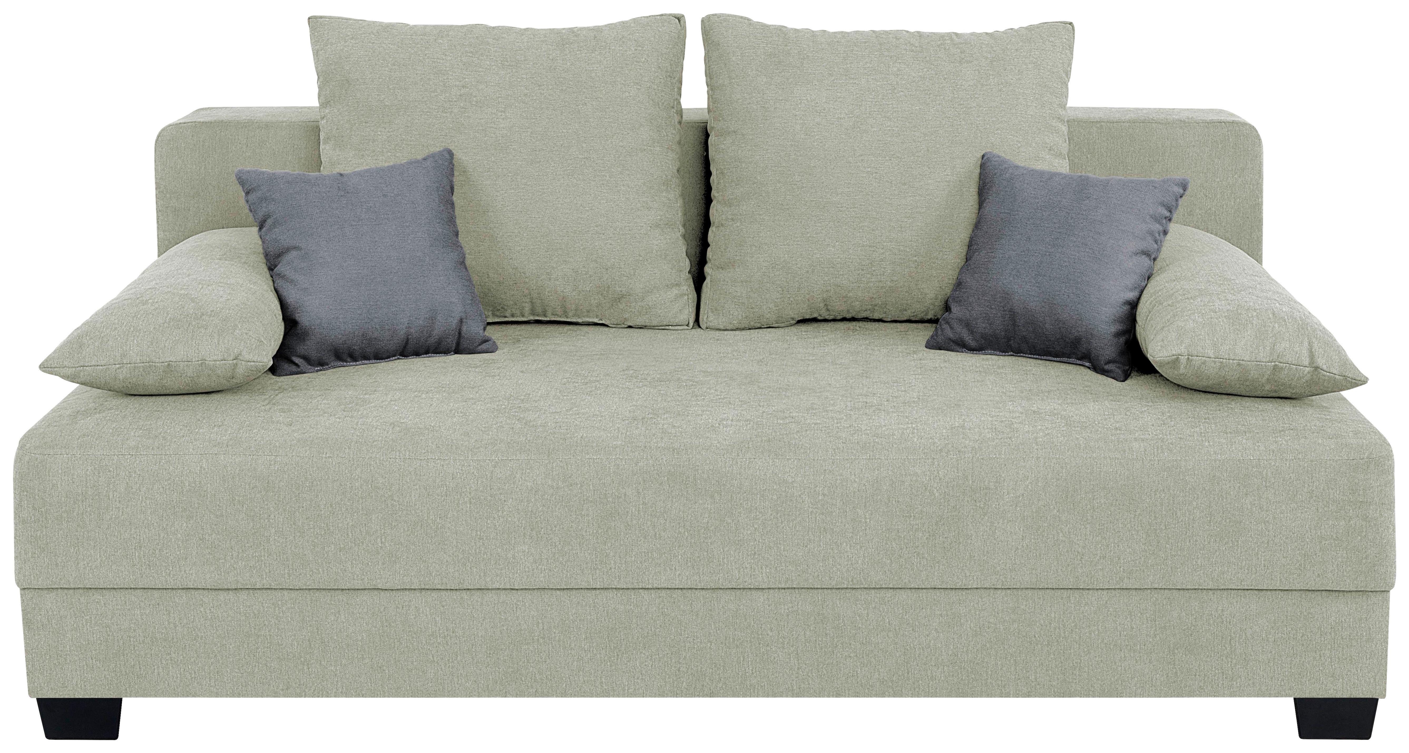 Boxspringová pohovka MIA, béžová / sivá - čierna/sivá, Design, kompozitné drevo/textil (200/90/110cm) - P & B