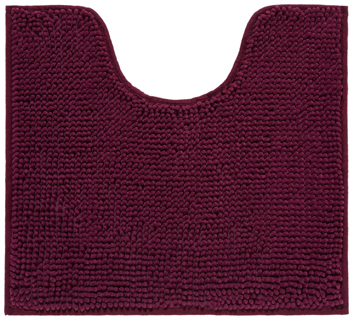 WC-Vorleger mit Ausschnitt Anke Lila 45x50 cm Waschbar - Lila, MODERN, Textil (45/50cm) - Luca Bessoni