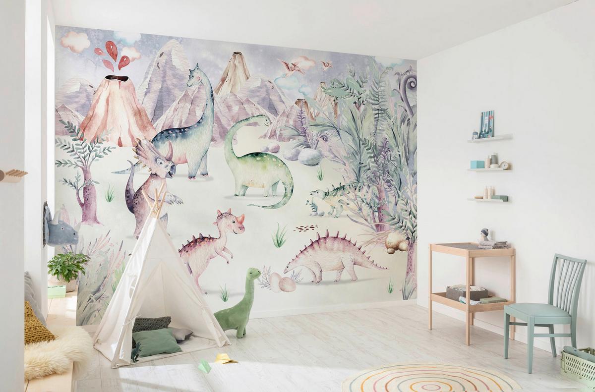 Fototapete Dino Playground - Multicolor, Trend, Papier (400/280cm)