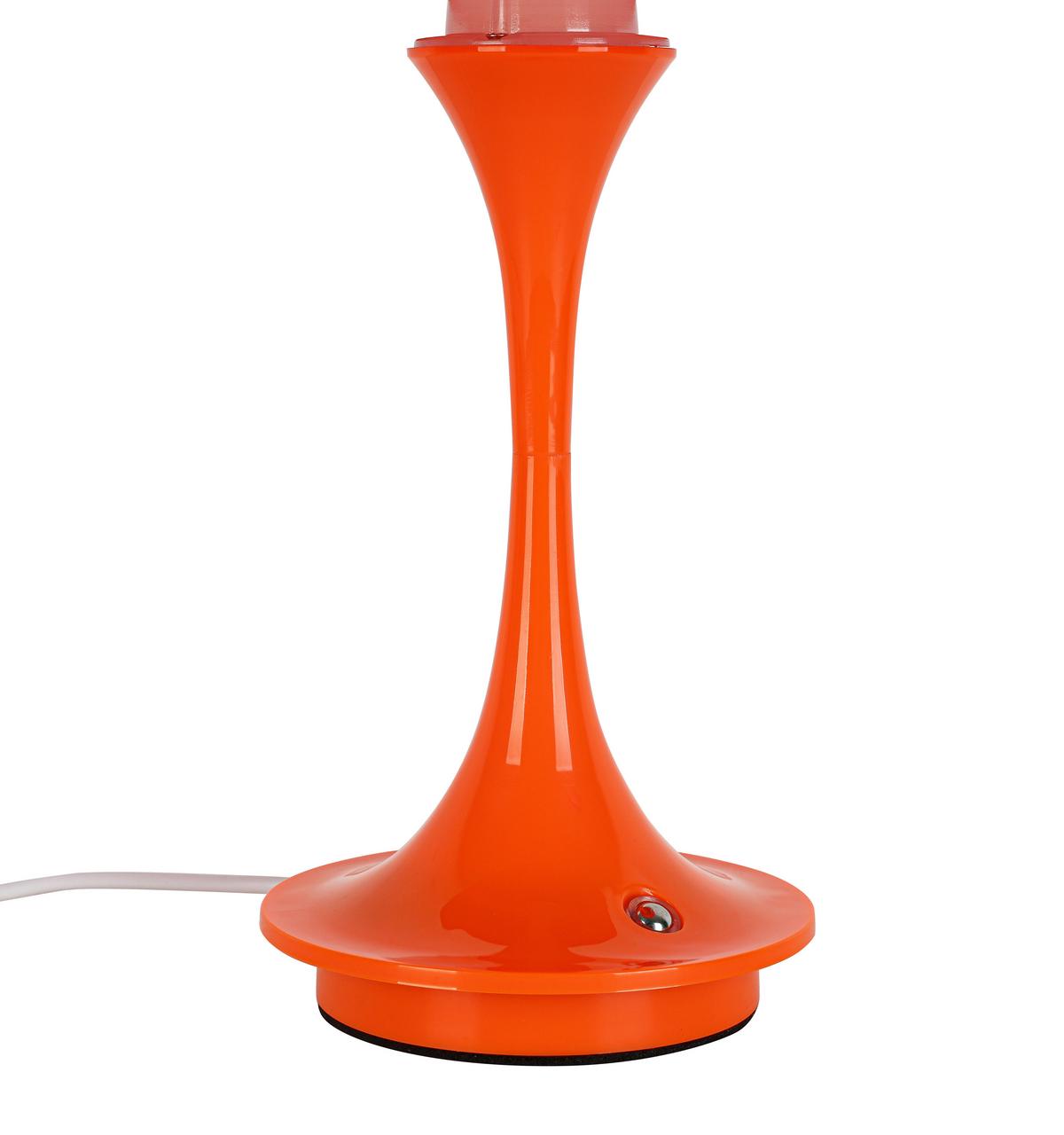 NABÍJATEĽNÁ STOLNÁ LAMPA RETRO - oranžová/chrómová, Modern, kov/plast (19,5/24cm) - Mömax