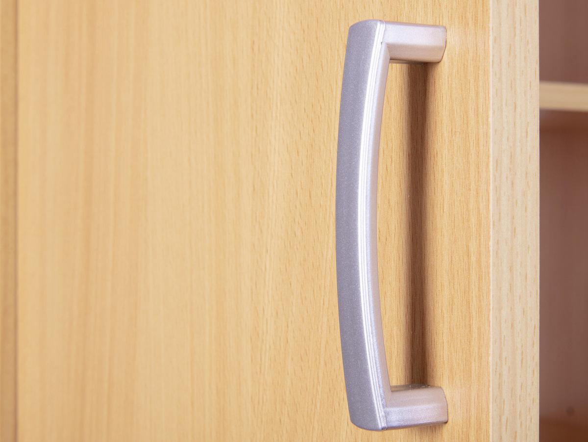 Mehrzweckschrank Vetra Buchefarben Dekor 70x189 cm - Buchefarben/Schwarz, Basics, Holzwerkstoff (70/189/34cm) - MID.YOU