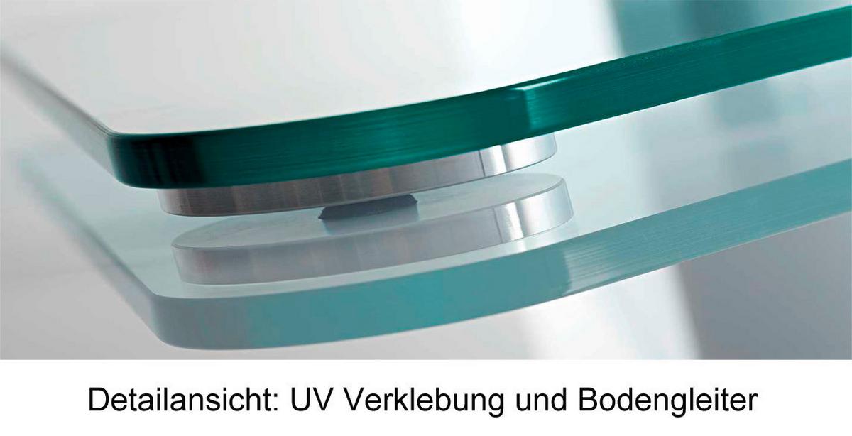 Tv-rack Bis 70“ Schwenkbar Zental Max. 30 Kg - Klar/Silberfarben, KONVENTIONELL, Glas/Metall (80/111/40cm) - MID.YOU