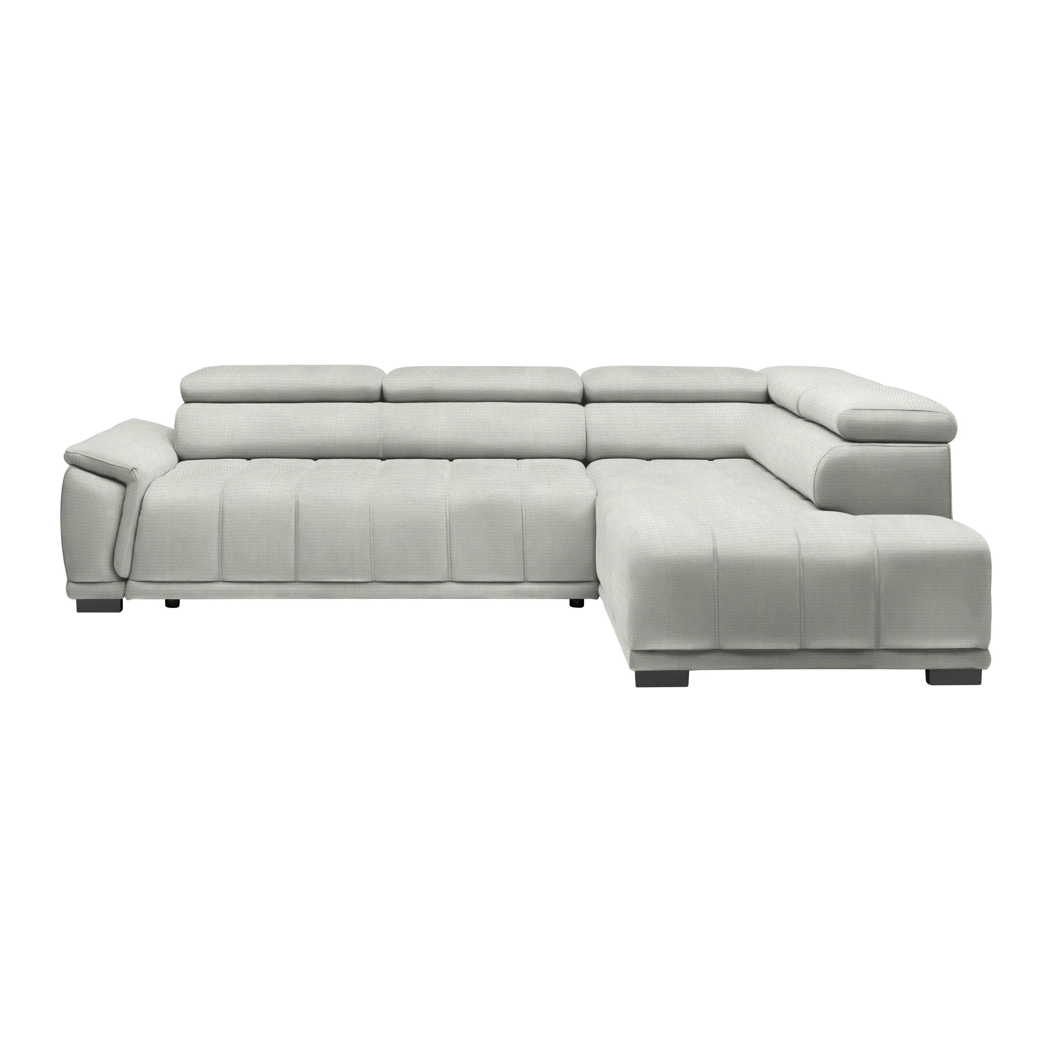 Rohová sedačka GRINALDI, pravá, písková - černá/pískové barvy, Moderní, textil/plast (283/206cm) - Premium Living