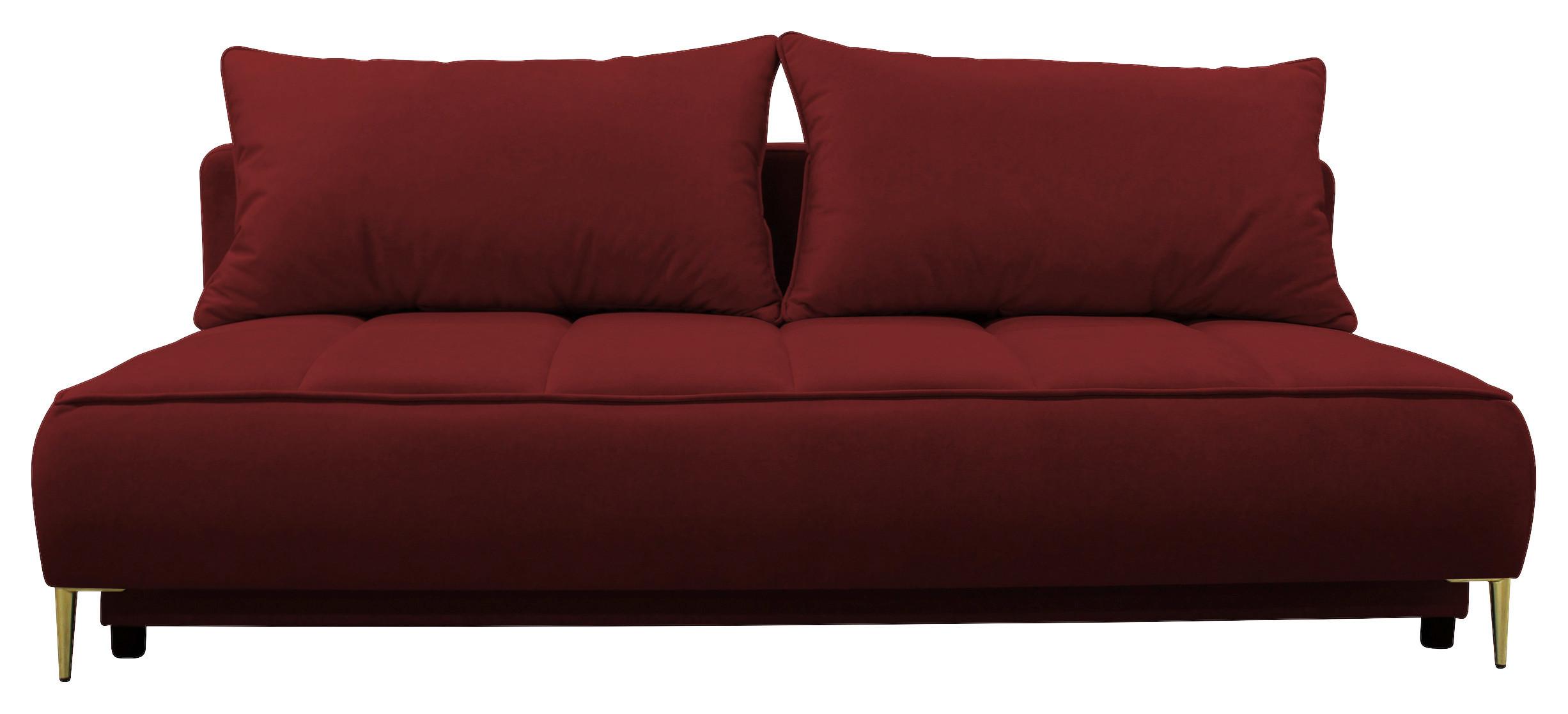 Schlafsofa Zoom Bordeaux B: 200 Cm - Bordeaux/Goldfarben, Design, Textil (200/90/97cm) - MID.YOU
