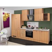 Küchenblock Nano Buchefarben/beige B: 310 Cm - Beige/Buchefarben, MODERN, Holzwerkstoff (310cm) - FlexWell