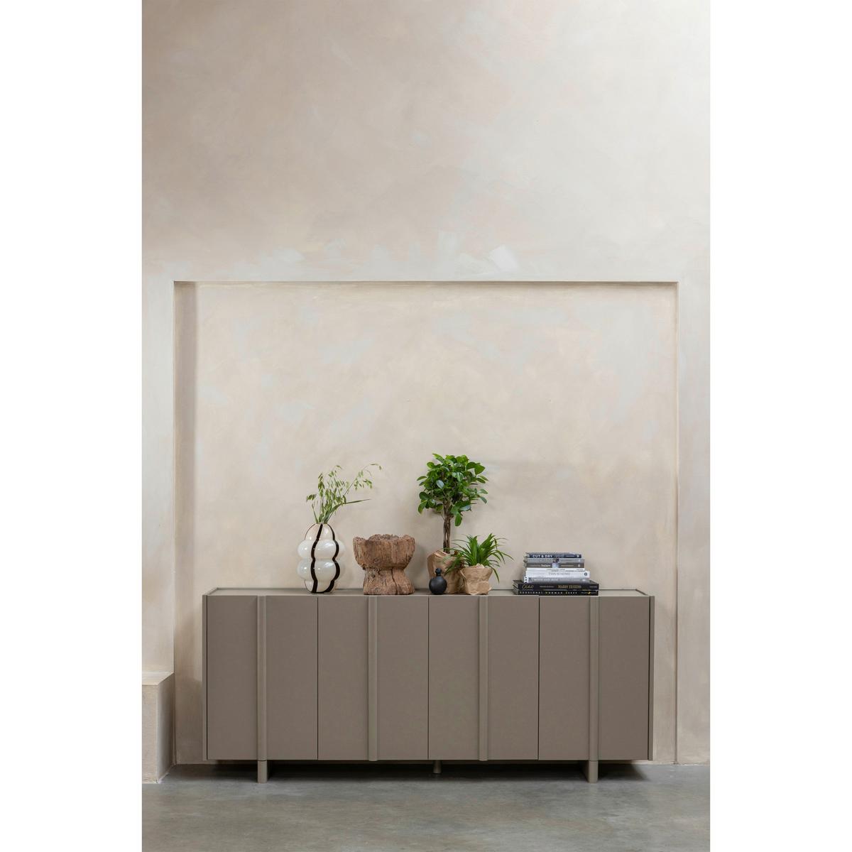 Sideboard Basu Schlammfarben B: 200 Cm - Schlammfarben, Design, Holz (200/85/46cm) - Livetastic