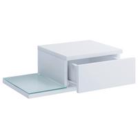 Nachkästchen Konsila M H: 15 cm Weiß - Weiß, MODERN, Glas/Holzwerkstoff (48/15/28cm) - MID.YOU