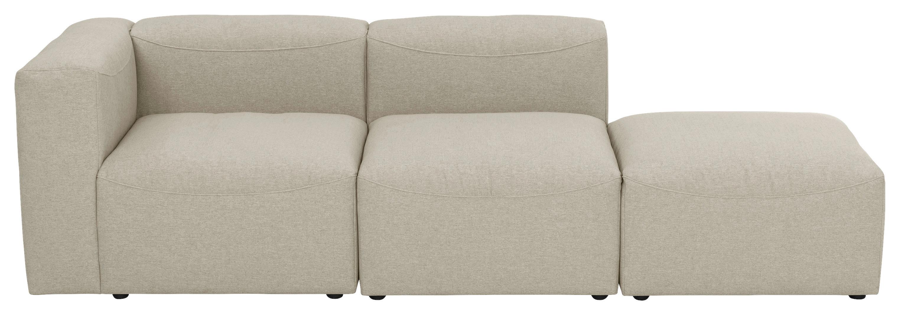 Ottomane Lena Creme mit Echtem Rücken - Creme, Design, Textil (250/73/100cm) - Max Winzer