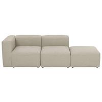 Ottomane Lena Creme Mit Echtem Rücken - Creme, Design, Textil (250/73/100cm) - Max Winzer