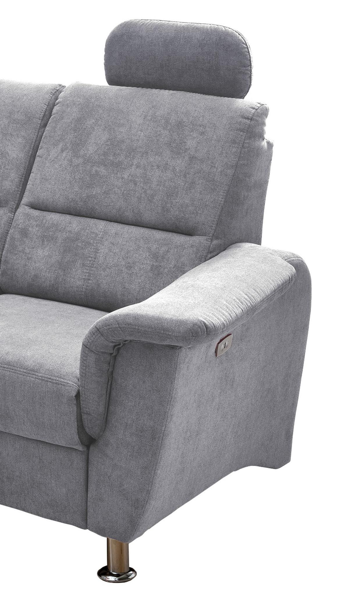 Ecksofa Parole Grau S: 184/231 Cm - Chromfarben/Grau, KONVENTIONELL, Textil (184/231cm) - Livetastic