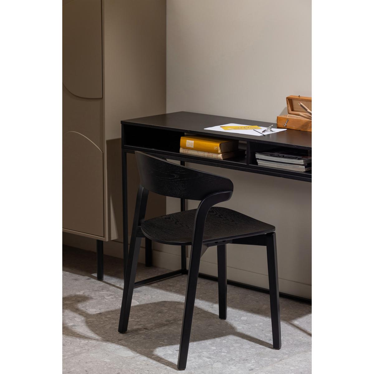 STUHL-SET Cras Schwarz B: 52cm - Schwarz, Design, Holz (52/75/49cm) - Livetastic