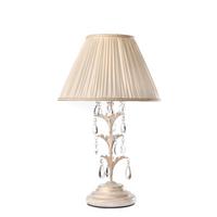 Tischleuchte 4669/Lg - Weiß, Natur, Glas/Textil (35/58cm)