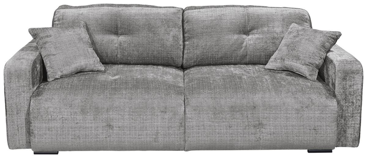 Schlafsofa Bullet Grau B: 235 Cm - Schwarz/Grau, KONVENTIONELL, Textil (235/88/120cm) - MID.YOU
