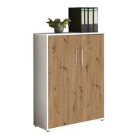 AKTENSCHRANK OFFICE EDITION - Weiß/Eiche Artisan, MODERN, Holzwerkstoff (84,4/113,6/33cm) - MID.YOU