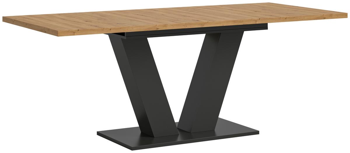 Ausziehtisch Marlon 150 Az 150-190x90x75 cm Artisan Grau - Trend, Holzwerkstoff (150-190/90/75cm) - MID.YOU