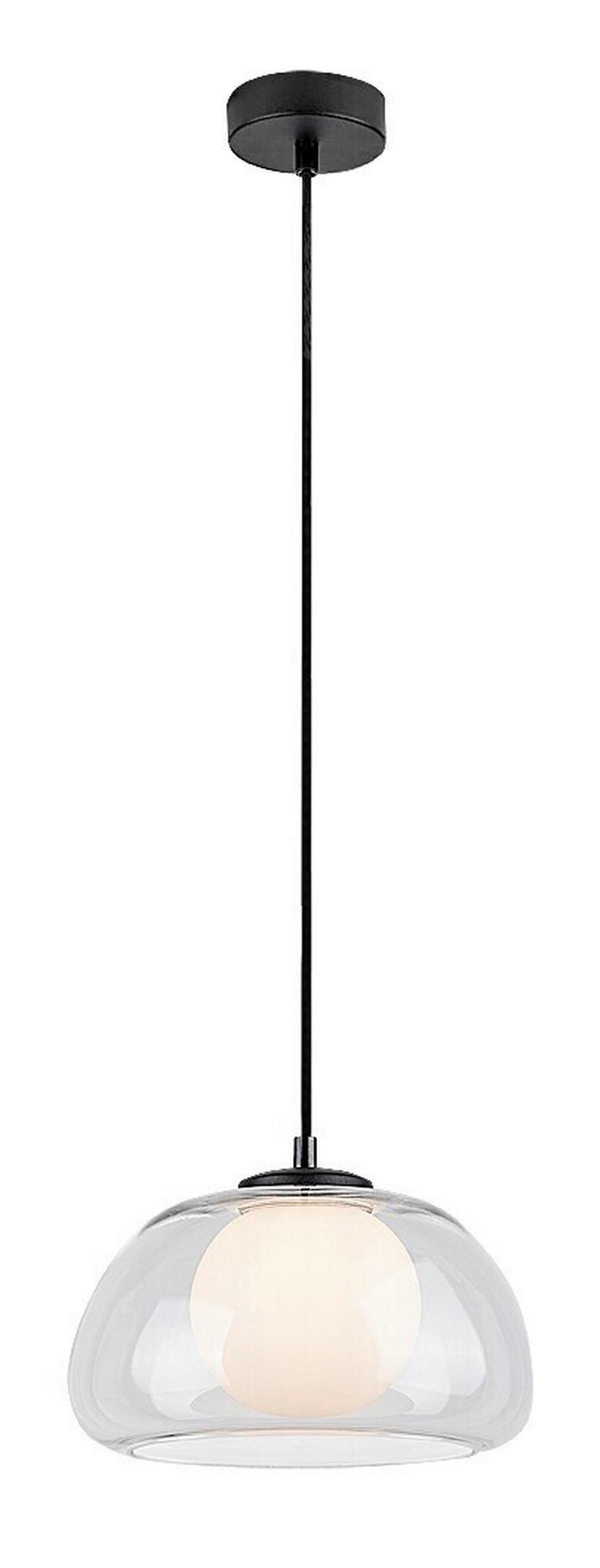 ZÁVĚSNÉ SVÍTIDLO ELOWEN - bílá/černá, Moderní, kov/plast (25/150cm)