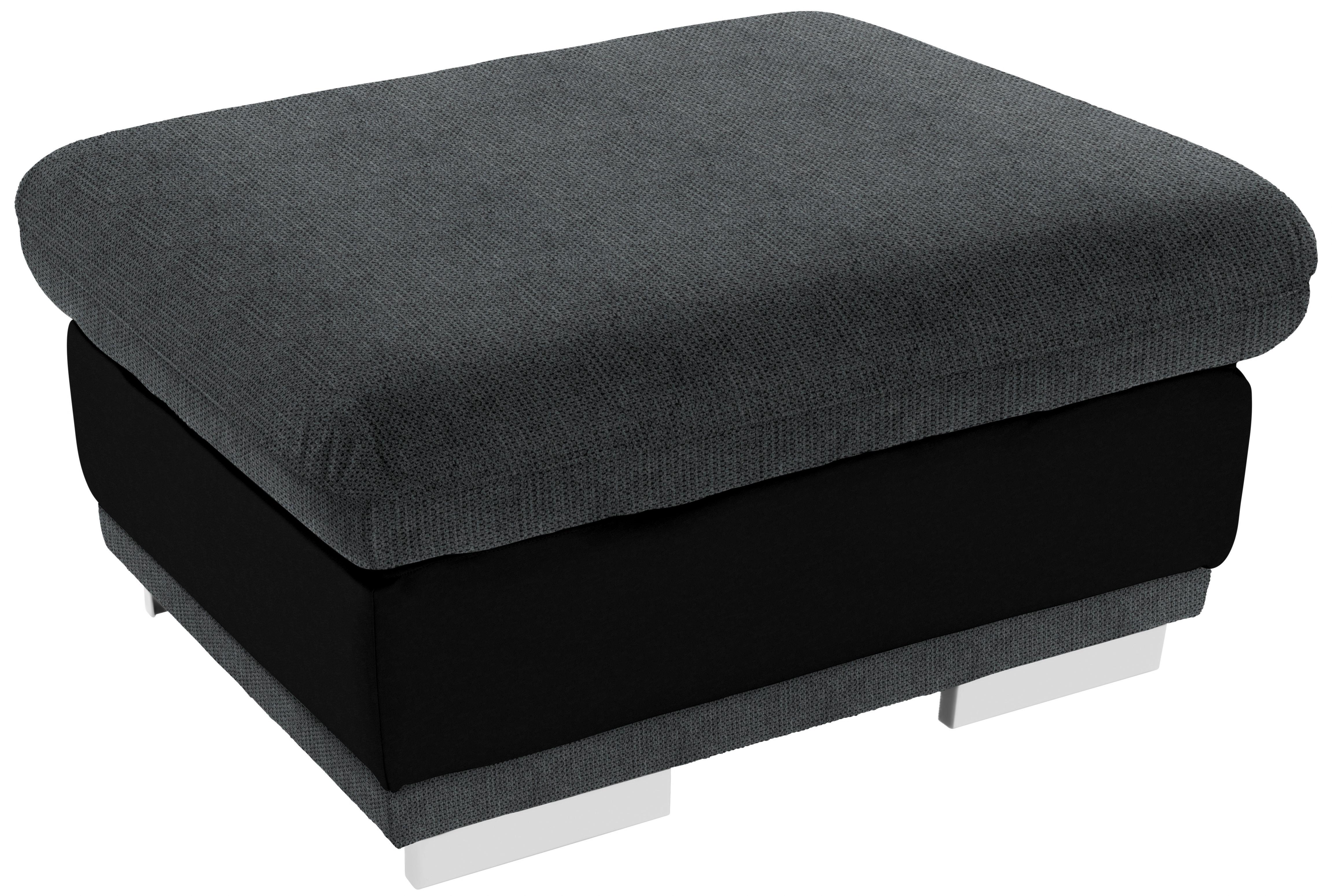 TABURETKA Seaside, sivá / čierna - čierna/sivá, Konventionell, kov/textil (97/47/67cm) - Luca Bessoni