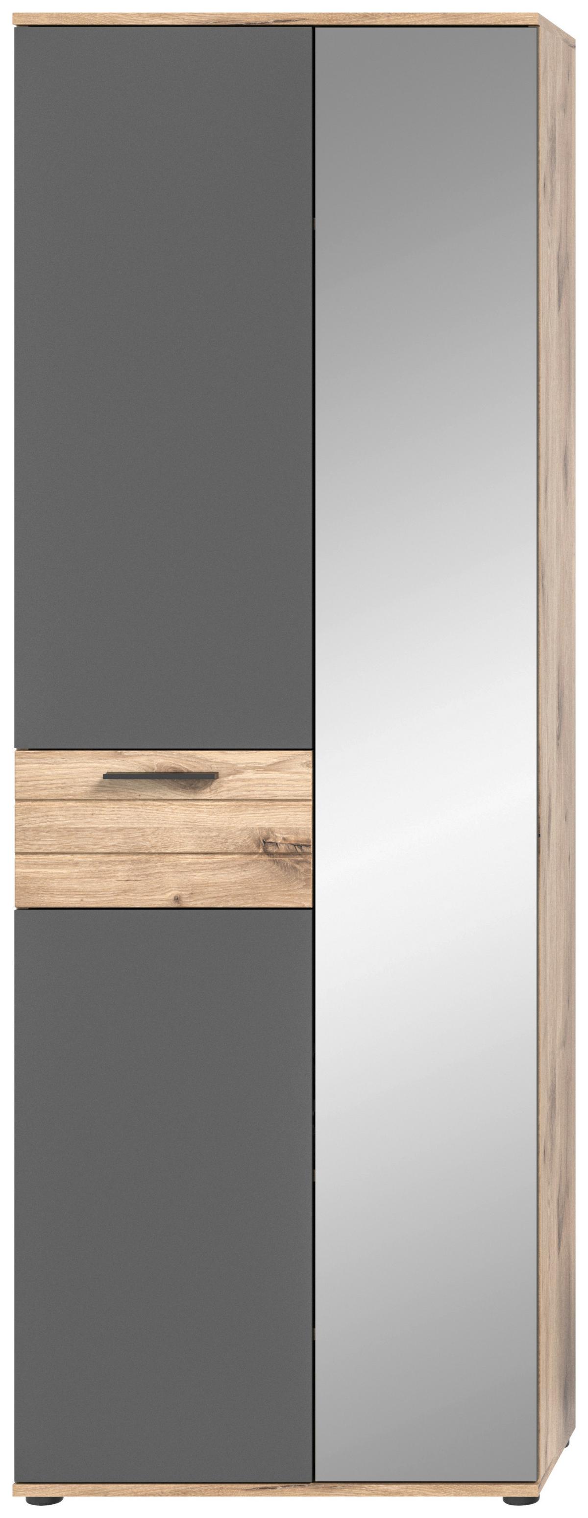 Mason B: 175 cm Nox Oak 3-teilig - Holzwerkstoff (175/200/38cm) - MID.YOU