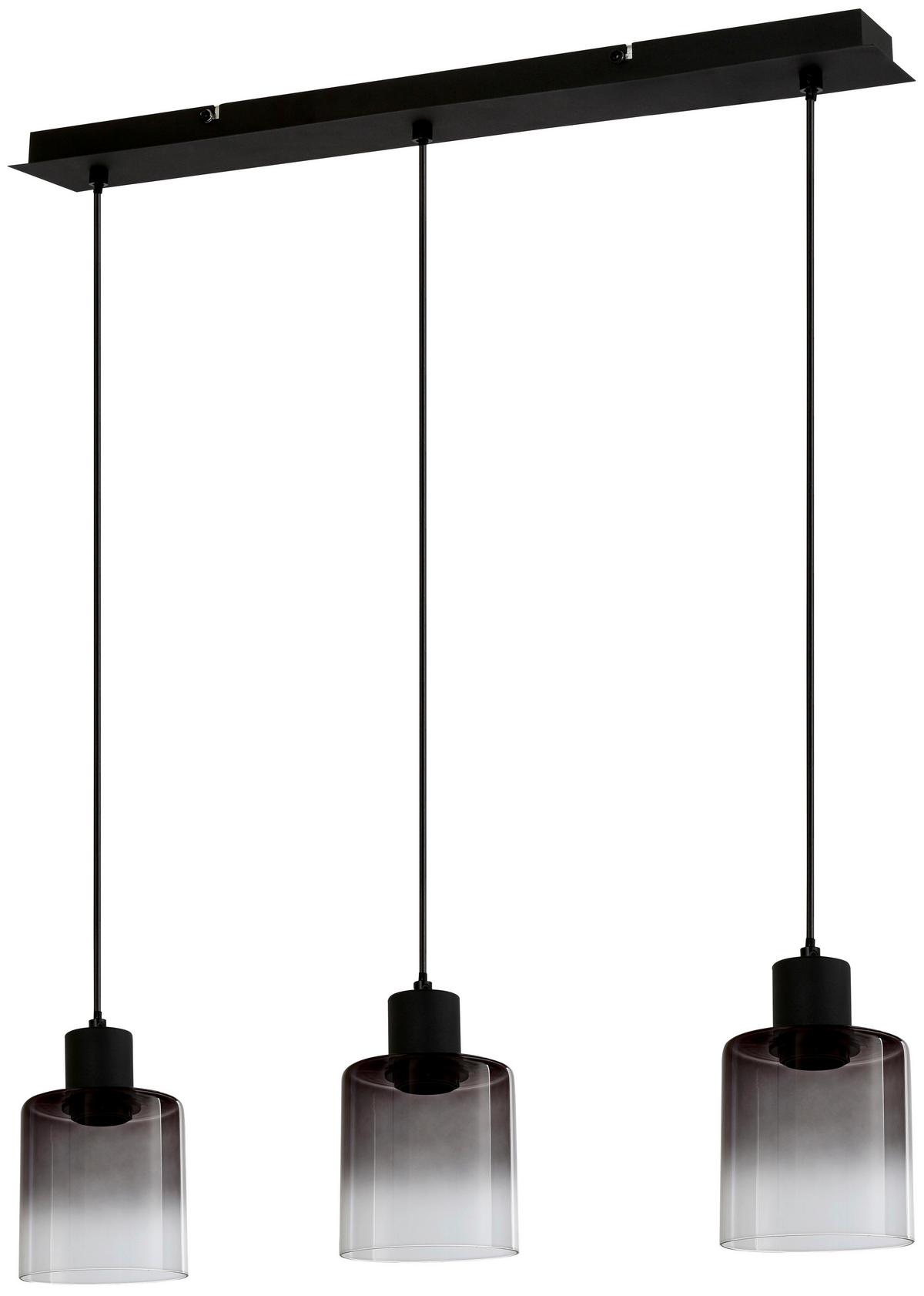 Závěsné svítidlo ESTELLE, bez 3xE27 max. 25W - černá, kov/plast (64/12/120cm) - Mömax
