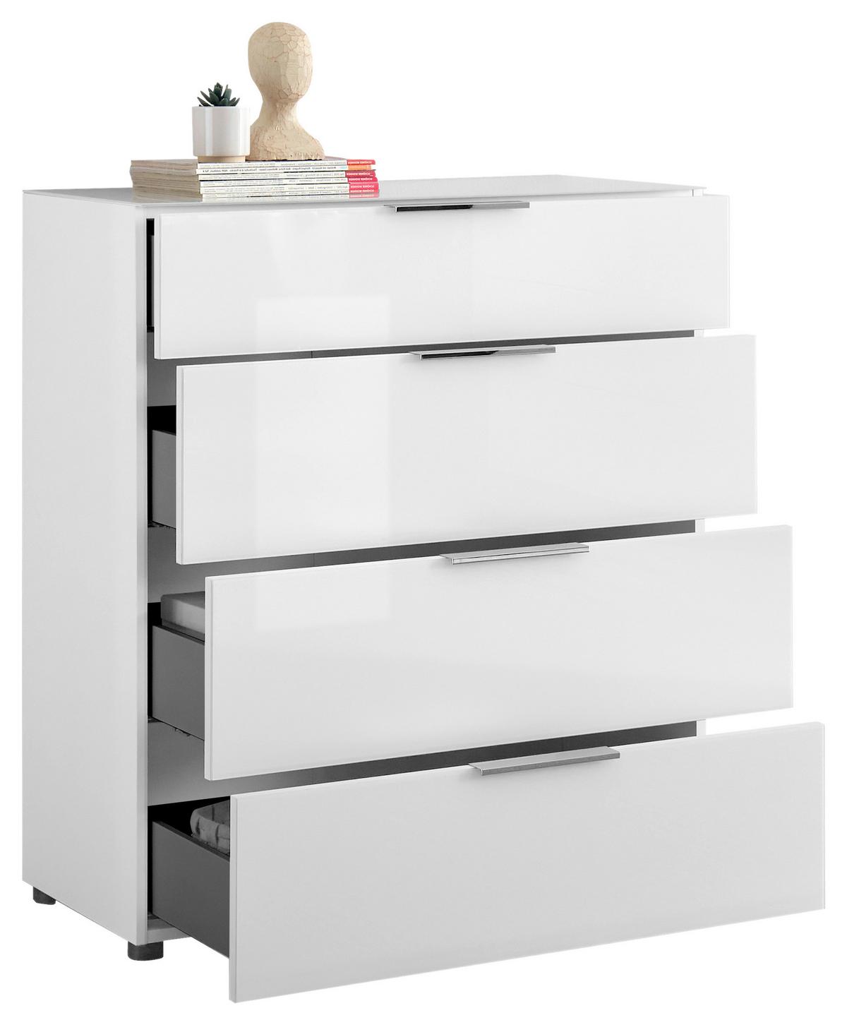 KOMODA SIENA -EXKLUSIV- - čierna/biela, Modern, kov/kompozitné drevo (90/99/40cm) - Mömax