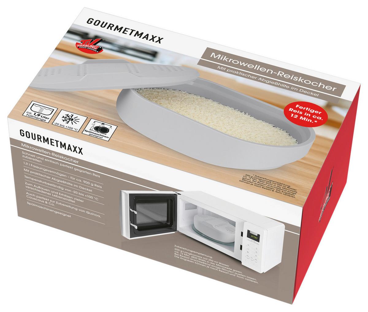 REISKOCHER GOURMETMAXX - Hellgrau, Basics, Kunststoff (24/18/11cm) - GOURMETMAXX