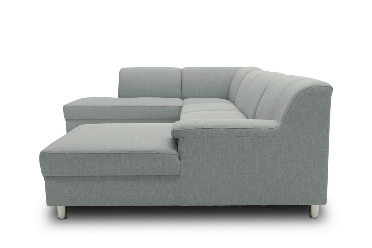 Wohnlandschaft Jamie Silberfarben - Chromfarben/Silberfarben, KONVENTIONELL, Textil (194/308/150cm) - MID.YOU