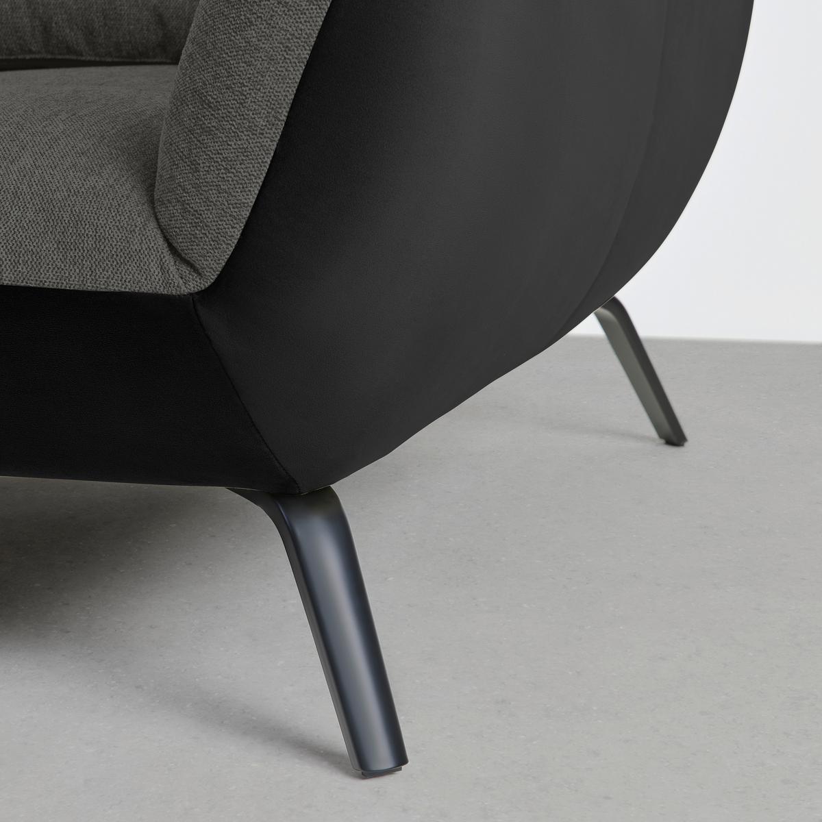Rohová sedačka TRENDY, levá, černá / antracitová - černá/antracitová, Moderní, kov/kompozitní dřevo (250/93/310cm) - Premium Living