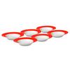 Suppentellerset Rot Weiß 6-teilig D: 21,5 cm - Rot/Weiß, Basics, Keramik (21,5cm) - Van Well