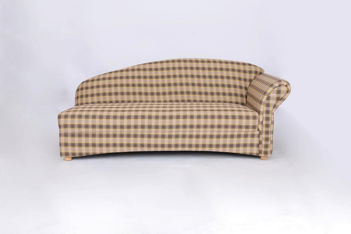 3-Sitzer Loretta, Armlehne rechts, ca. 193x83x85 cm - Hellbraun/Braun, Basics, Holz/Textil (193/83/85cm)