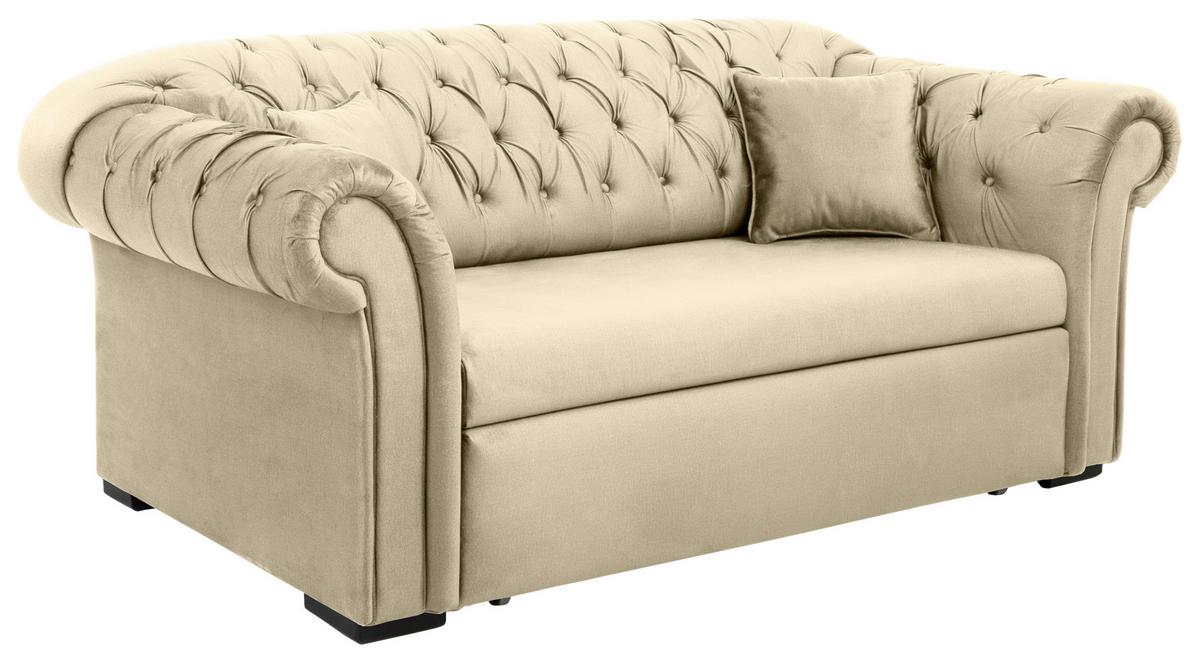 Schlafsofa Cupido - Beige/Schwarz, Design, Textil (213/86/99cm) - MID.YOU