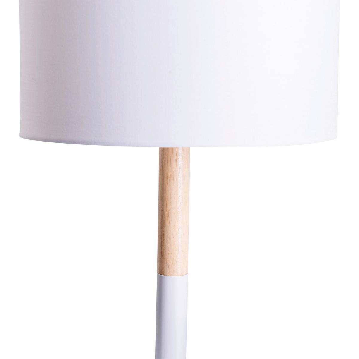 Tischleuchte Naturfarben/ Weiß Mit Kippschalter - Naturfarben/Weiß, Design, Textil/Metall (24/37cm) - Näve