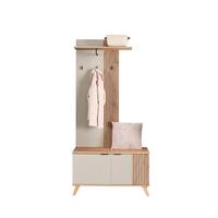 Garderobe Clever Kaschmir /Eichefarben B: 90cm - Kaschmir/Eichefarben, MODERN, Holzwerkstoff (90/139/38cm)