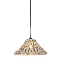 Hängeleuchte Tahiti/h45/bn - Schwarz/Naturfarben, Trend, Holz (45/45/20cm) - Good & Mojo