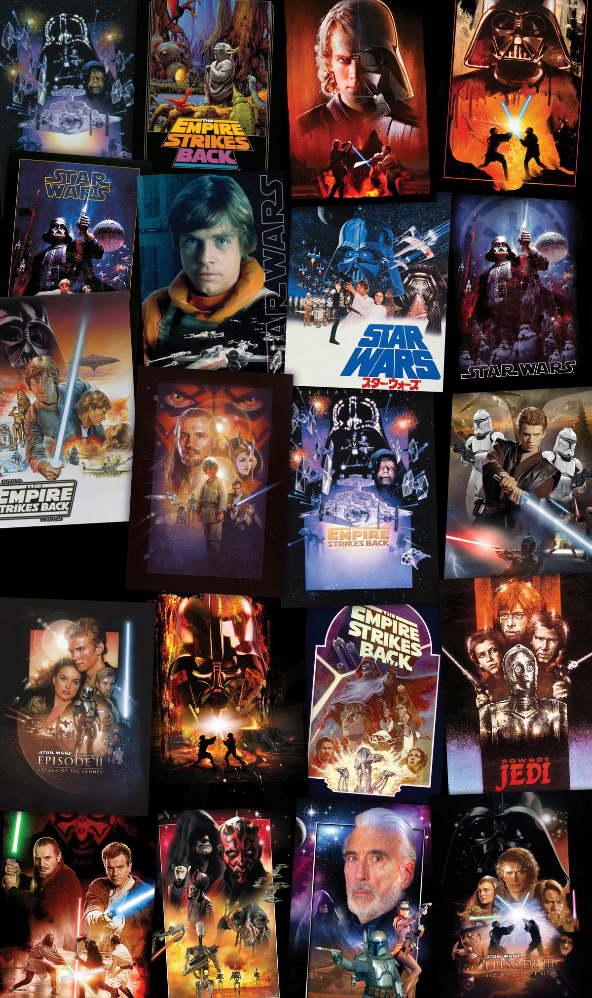 Vliestapete Star Wars Posters Collage - Multicolor, Basics (120/200cm) - Komar