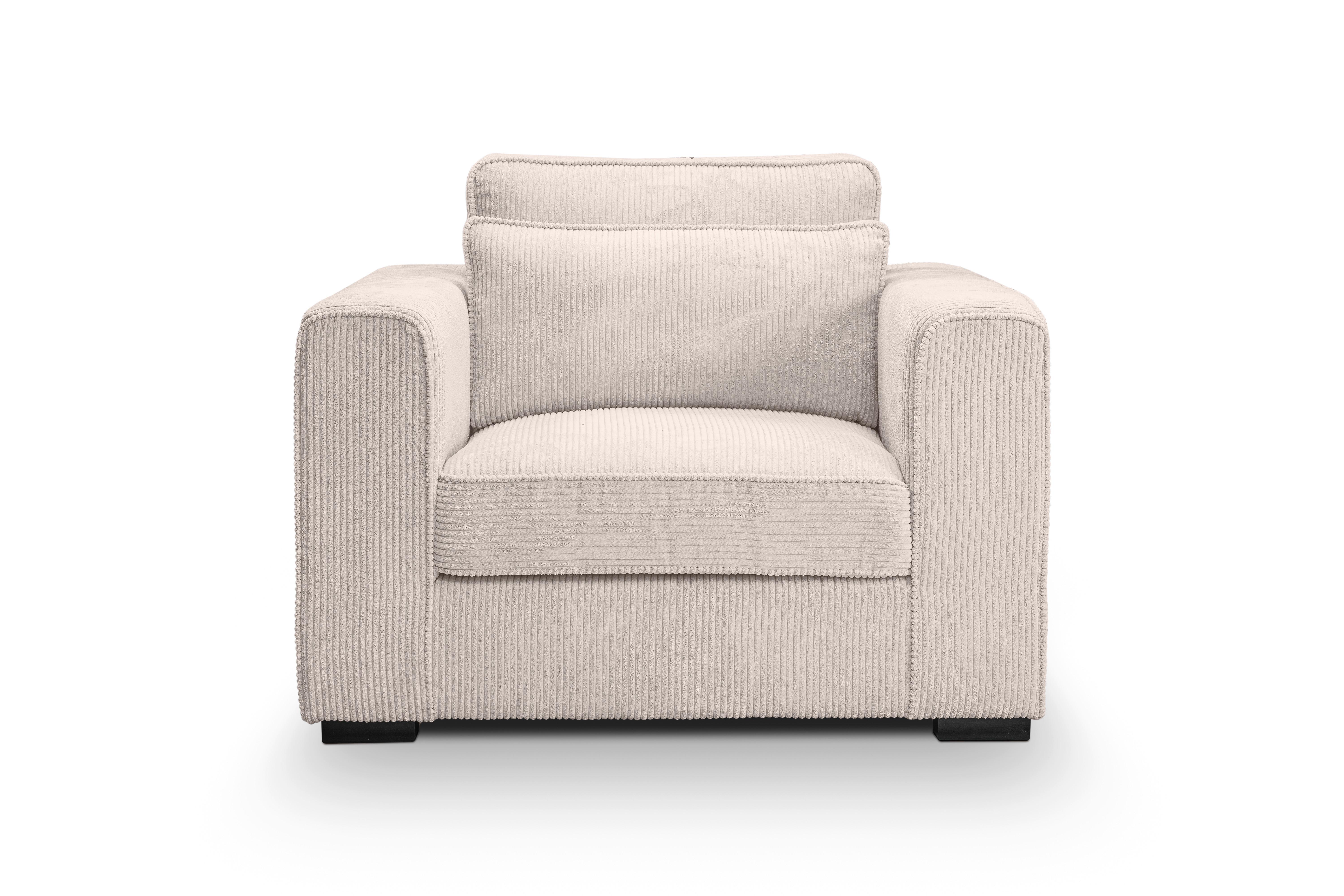 1,5-Sitzer Almera Greige B: 120cm - Greige/Schwarz, Basics, Holz/Textil (120/92/112cm) - MID.YOU