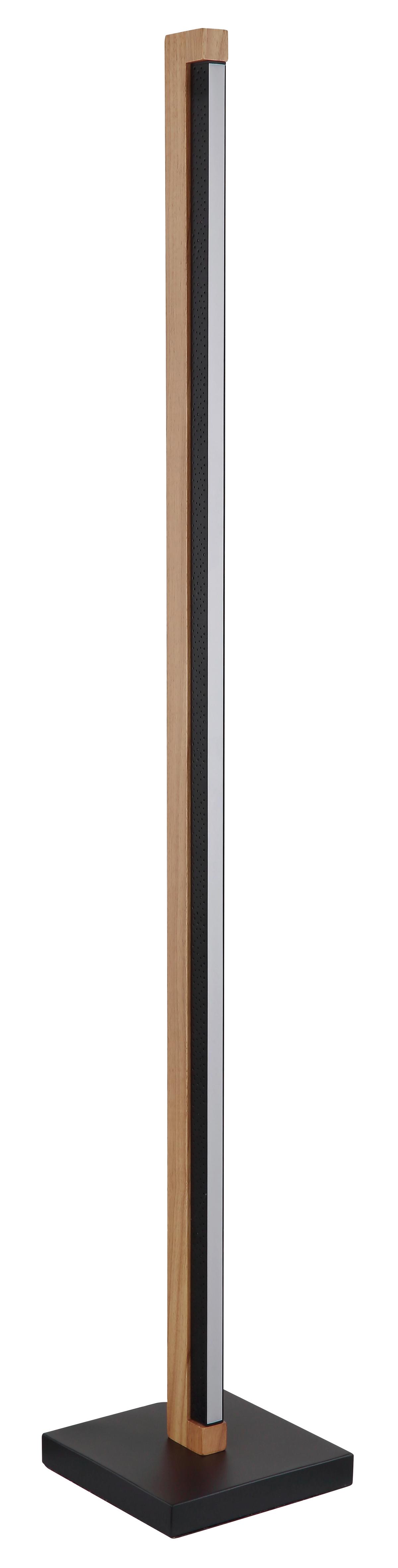 LED-Stehleuchte 67849s - Dunkelbraun/Schwarz, Natur, Holz/Kunststoff (18/18/113cm) - Globo