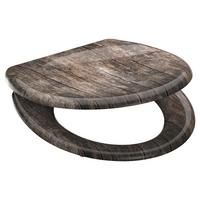 WC-Sitz braun mit Absenkautomatik, B: 37,5cm - Braun, KONVENTIONELL, Kunststoff (37,5/45,5/2,5cm)