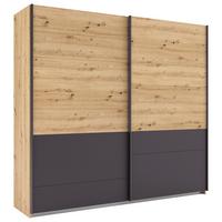 Schwebetürenschrank Bilbao Eiche Artisan/Grau B: 226 cm - Eiche Artisan/Grau, Design, Holzwerkstoff (226/210/62cm) - Rauch Möbel
