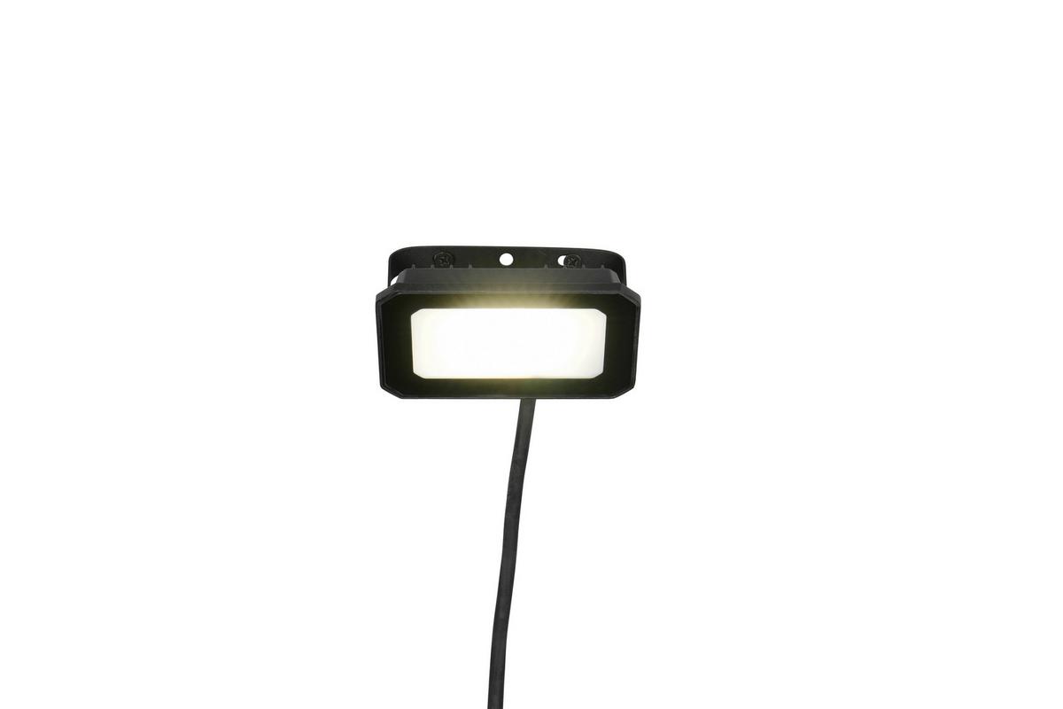 AUßENWANDLEUCHTE 4000K, kaltweiß - Schwarz/Grau, Design, Glas/Metall (8,5/12/8,5cm)