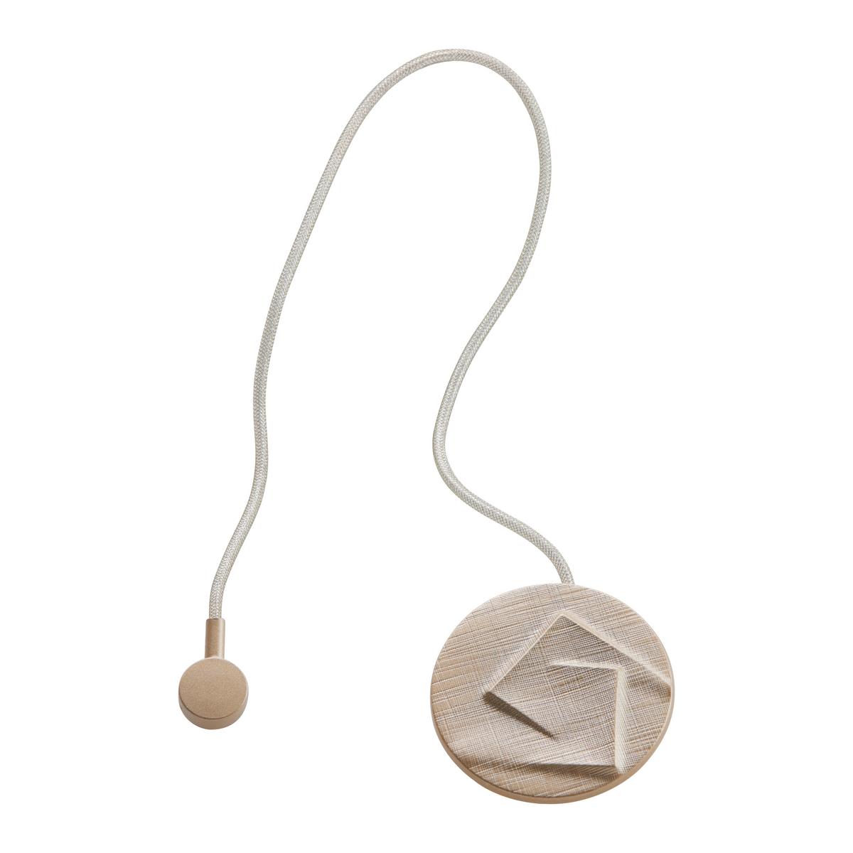 Řasící spona Abstrakt, 6cm, zlatá - barvy zlata, Moderní, textil (6cm) - Modern Living