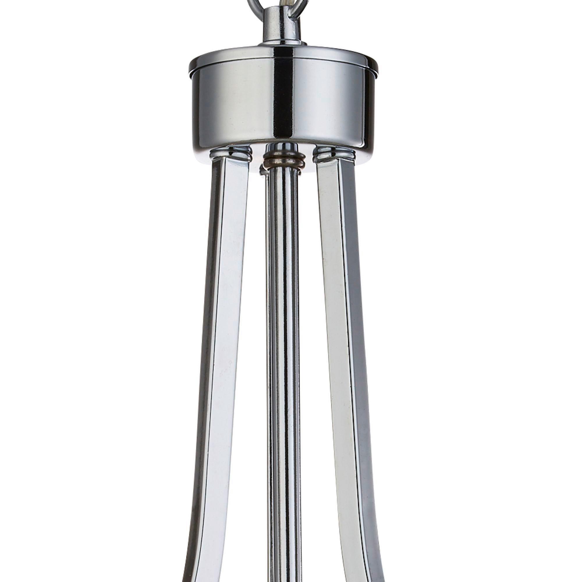 Kristall-Hängeleuchte Victoria 8295-5cc - Chromfarben, Design, Glas/Metall (49/150cm)
