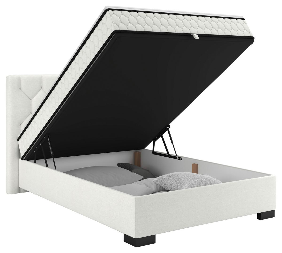 Americká postel MAYA D 140/200 cm, krémová - černá/krémová, Konvenční, dřevo/kompozitní dřevo (140/200cm) - Mömax