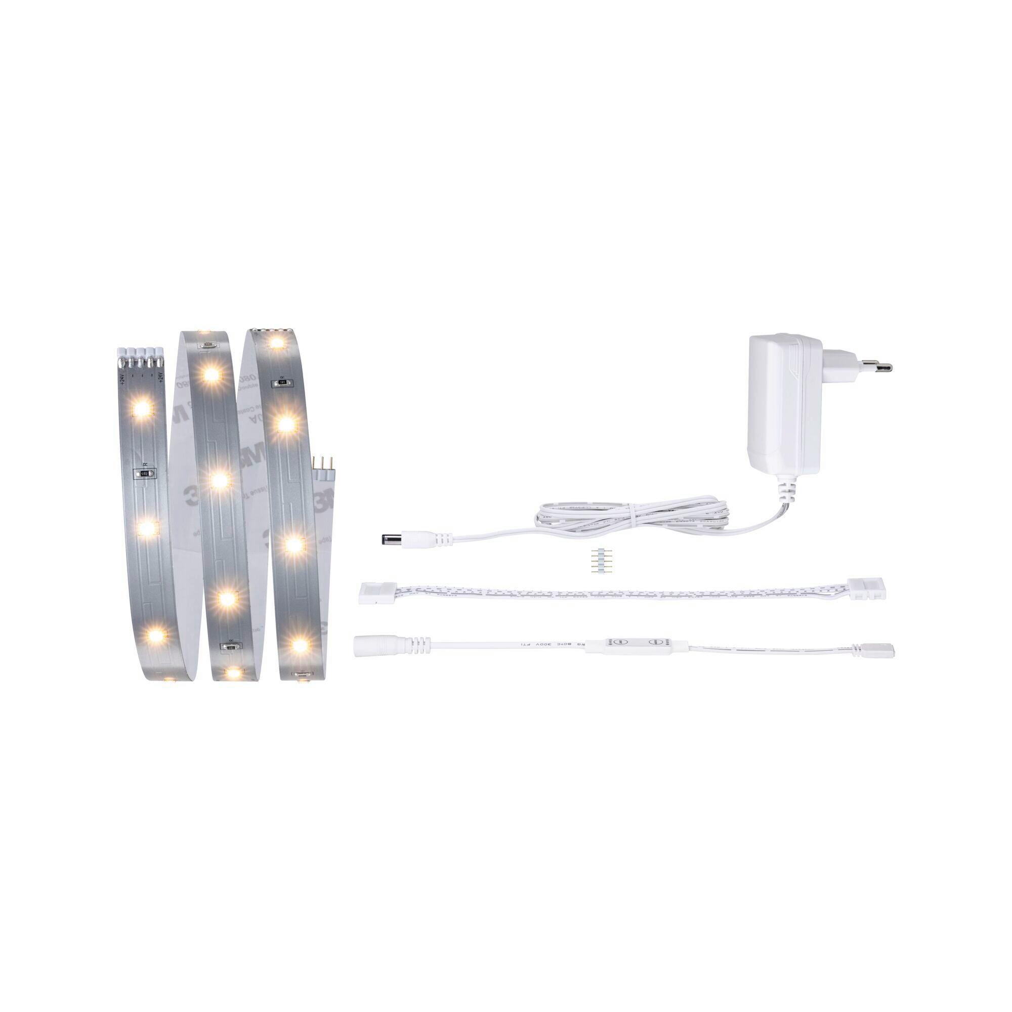 LED-Streifen Kaltweiß L: 1 M - Silberfarben, Basics, Kunststoff (100cm) - Paulmann