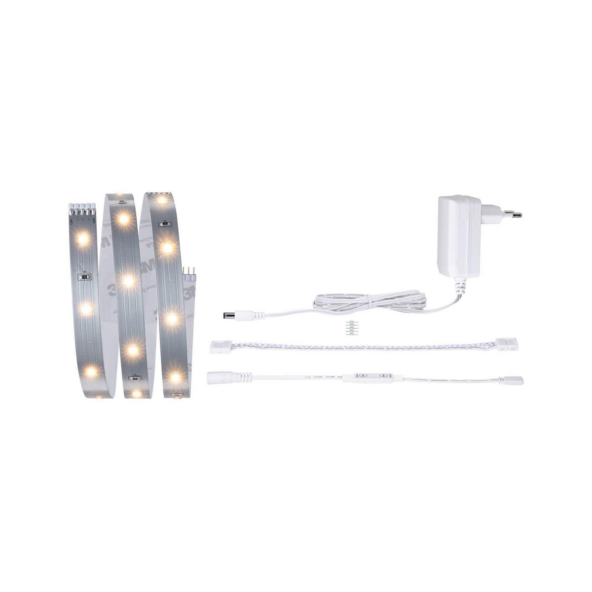 Led-streifen Kaltweiß L: 1 M - Silberfarben, Basics, Kunststoff (100cm) - Paulmann