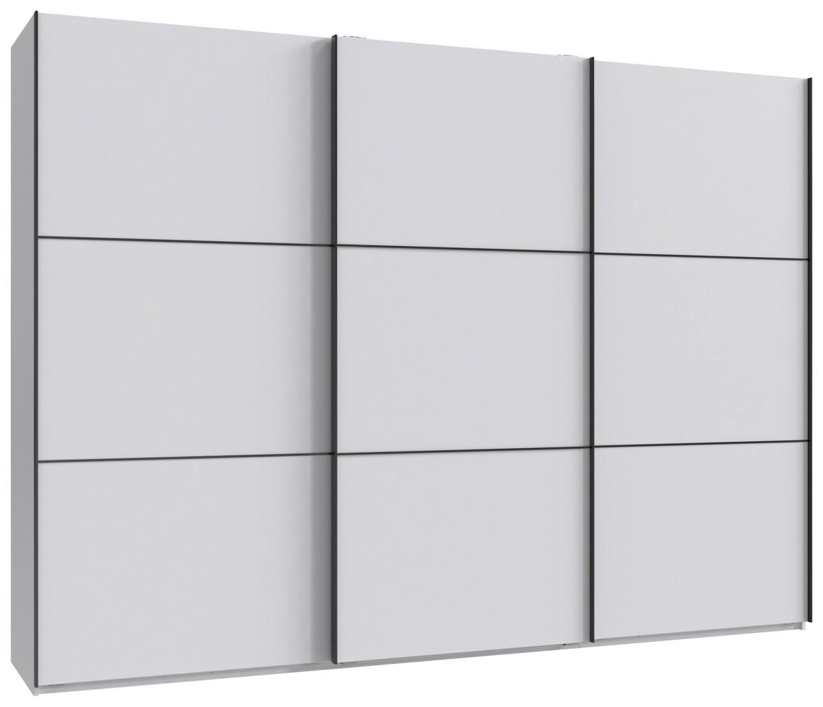 Schwebetürenschrank Indian A Weiß Dekor, B: 300cm - Weiß, KONVENTIONELL, Holzwerkstoff (300/216/65cm)