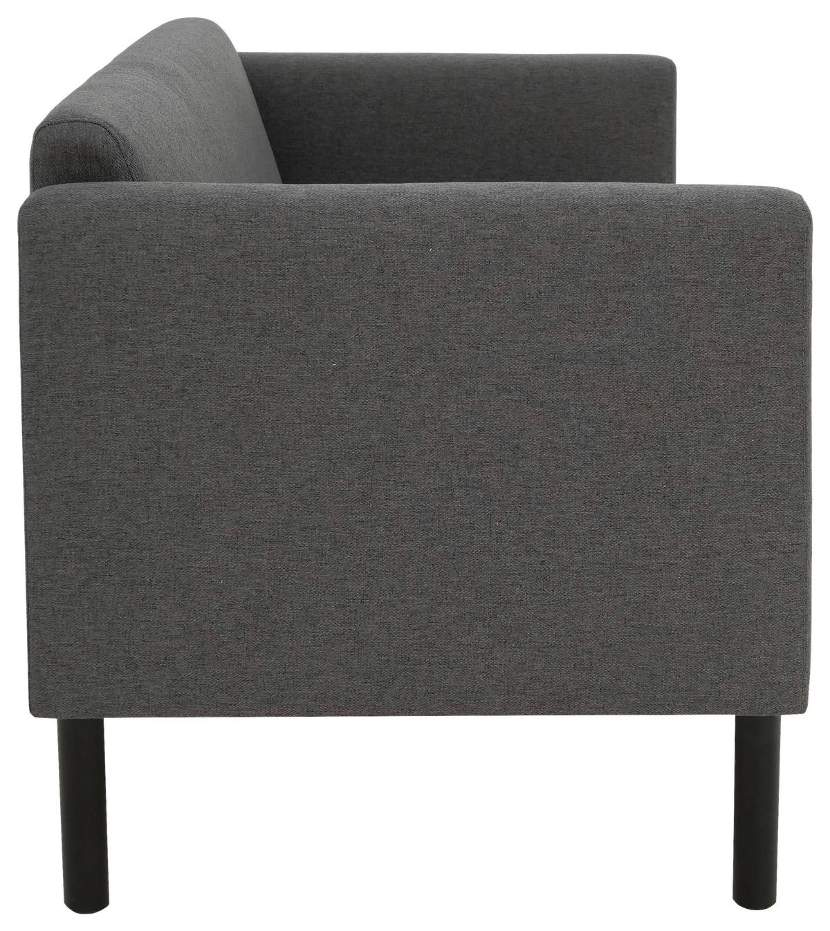 2-Sitzer-Sofa Derby Anthrazit B: 133 cm - Anthrazit/Schwarz, Basics, Textil (133/70/66cm) - P & B