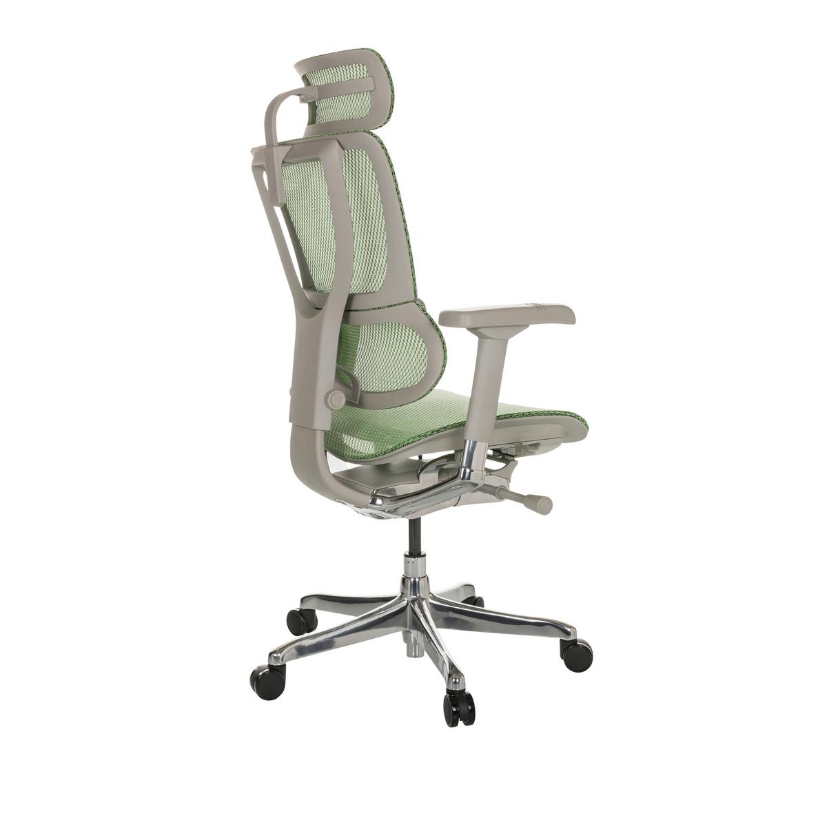 Drehstuhl Ergohuman Slim I G - Silberfarben/Grau, Basics, Kunststoff/Textil (69/116-138/66cm) - MID.YOU