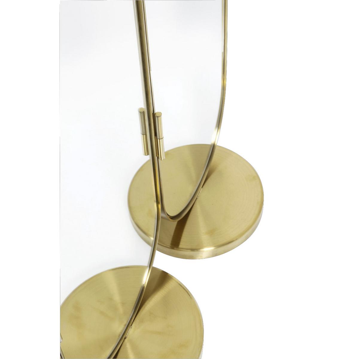 Paravent Curve / Swing -Trend- - Goldfarben, Trend, Glas/Metall (106/166/31cm) - Kare-Design