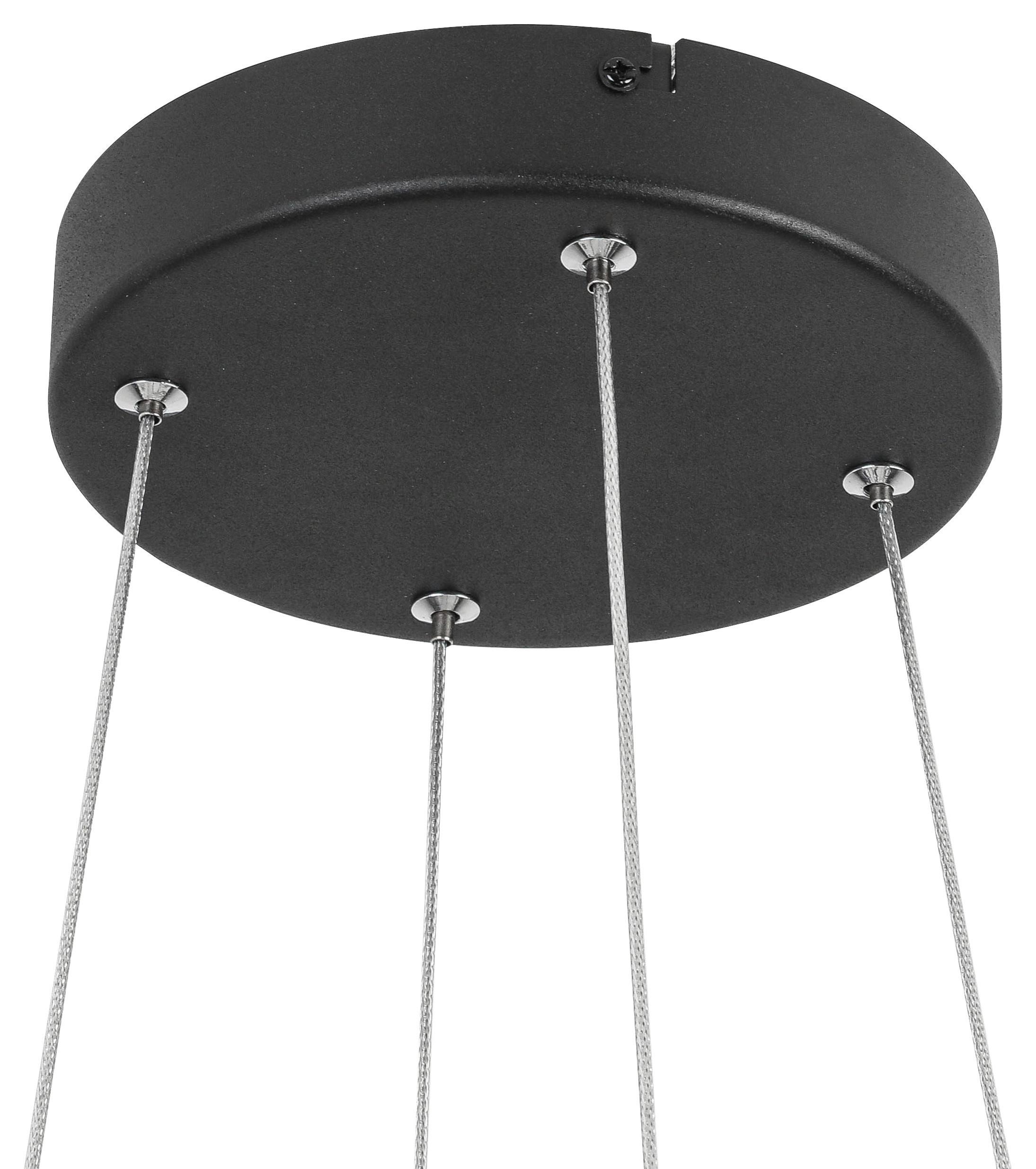ZÁVĚSNÉ LED SVÍTIDLO CRONO -AKT- - černá, Romantický / Rustikální, kov/plast (70qm) - Premium Living