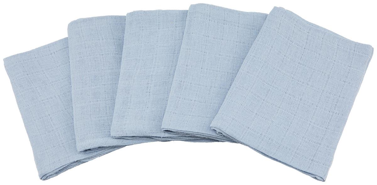 STOFFWINDEL MAJA - 5ER PACK - Blau, KONVENTIONELL, Textil (60/60cm) - Ondega